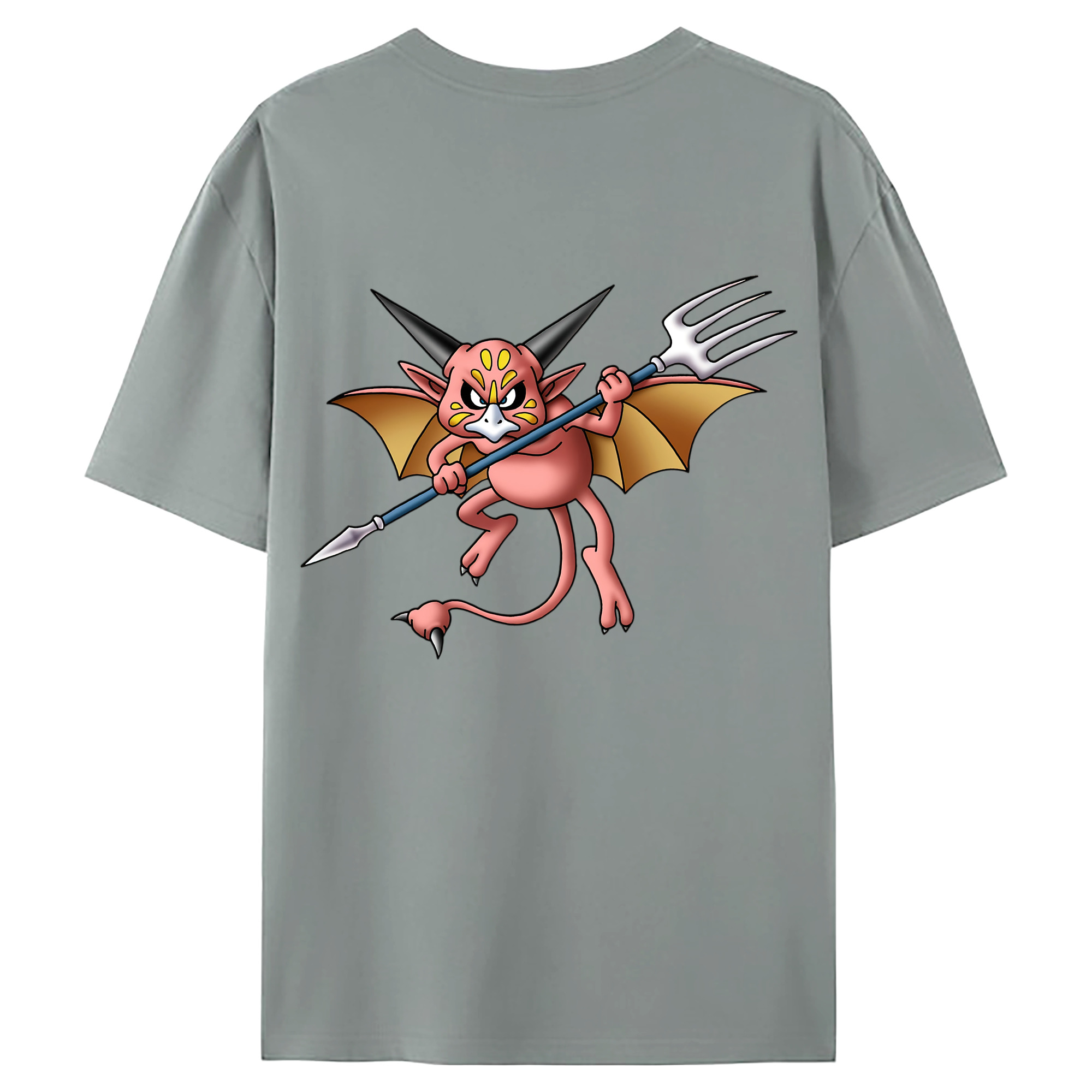 （画像用） ドラゴンクエスト Doragon Kuesuto Dragon Quest 綿100％ メンズ半袖Tシャツ（バックプリント） 通気性